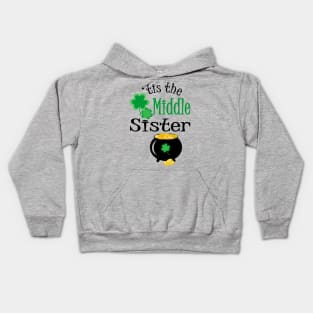 'Tis The Middle Sister, St. Patrick's Day Kids Hoodie